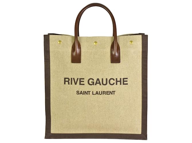 Saint Laurent Rive Gauche Toile Camel  ref.1013244
