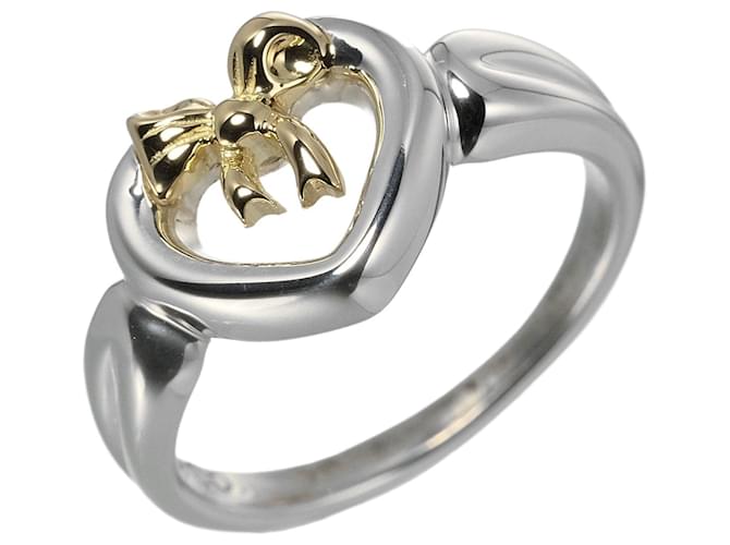 Tiffany & Co Heart Ribbon Silvery Silver  ref.1013307
