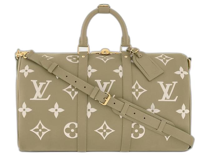 Louis Vuitton Keepall Bandouliere Embossed Travel Bag