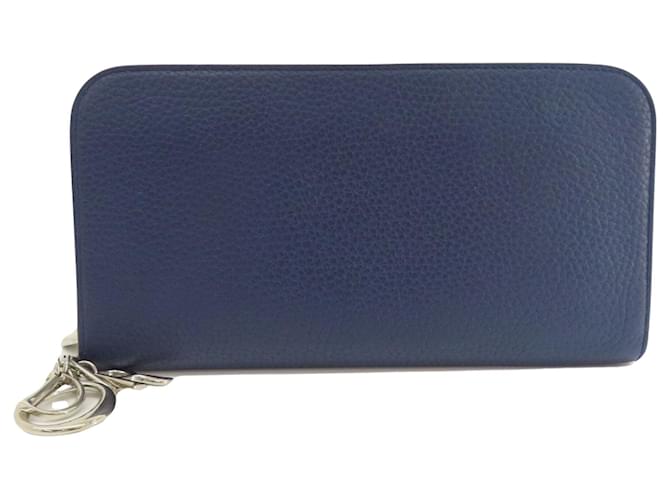 DIOR Navy blue Leather  ref.1013334