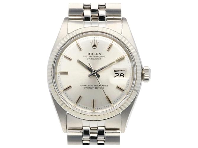 Rolex Datejust Or blanc Argenté  ref.1013404