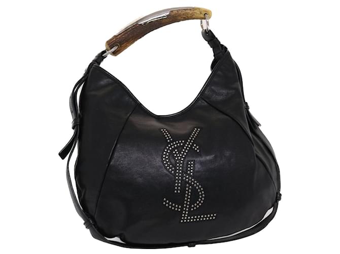 SAINT LAURENT Mombasa Shoulder Bag Leather Black Auth yk8018b ref.1013457 -  Joli Closet
