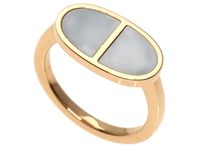 Ring Hermès Hermes Dourado Ouro rosa  ref.1013627