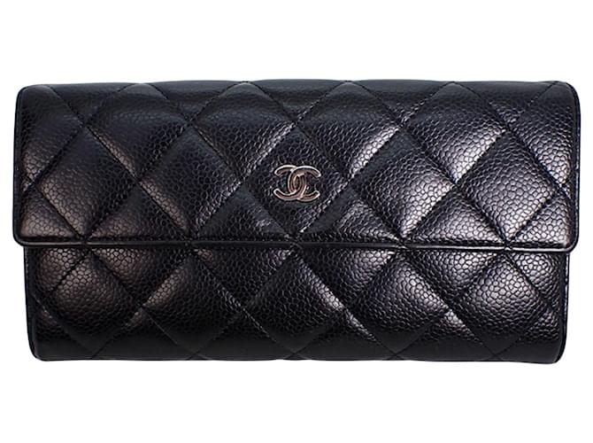 Timeless Chanel Matelassé Black Leather  ref.1013677