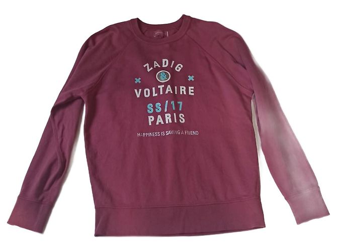 Sudadera Zadig & Voltaire Simon de algodón rosa