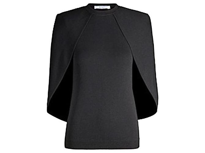 GIVENCHY Top de malha elástica com efeito capa em preto
