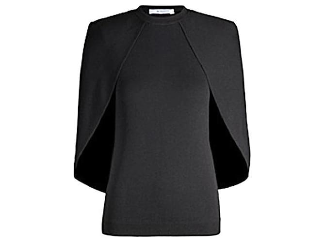 GIVENCHY  Cape-effect Stretch-knit Top In Black Viscose  ref.1013738