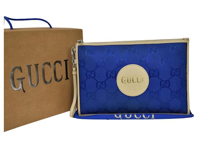 Gucci Fuori dalla griglia Blu Tela  ref.1013762