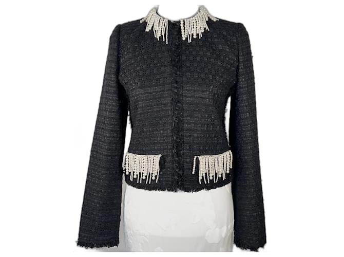 Giambattista Valli Tweed jacket Black ref.1013782 - Joli Closet