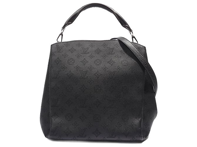 Mahina Babylone Borsa Louis Vuitton Babylone Nera Mahina Monogram Pelle PM Nero
