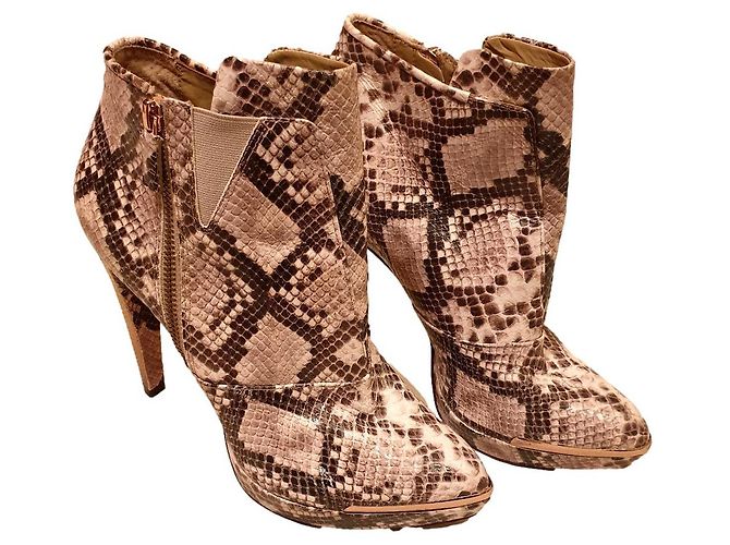 Bottines Herve Leger Imprimé Python Cuir 39