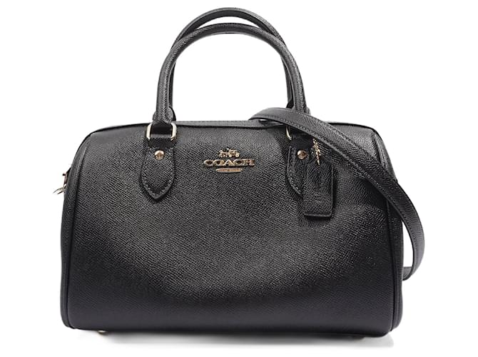 Coach Mini Bennett Satchel Handbag color black, Luxury, Bags