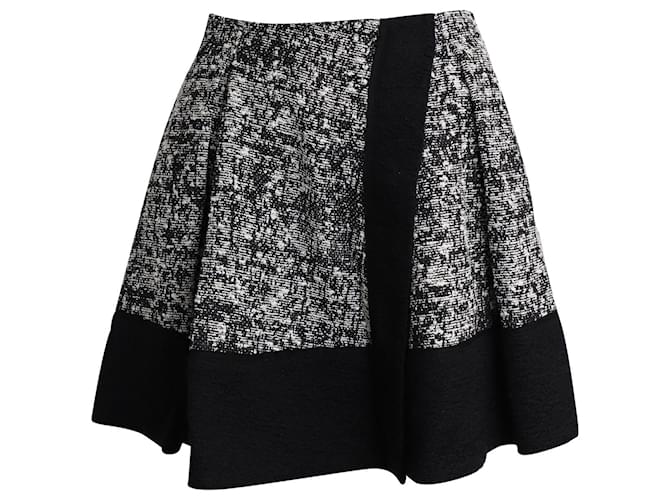 Proenza Schouler Mini-jupe en tweed en coton noir  ref.1013914