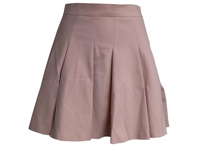 Red Valentino Pleated Mini Skirt in Pastel Pink Cotton  ref.1013918