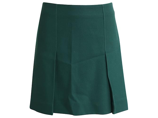 Erdem Mini Skirt in Green Wool  ref.1013920