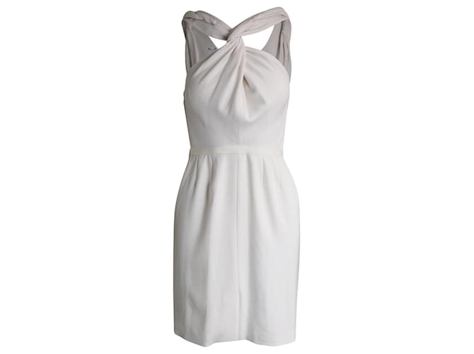 Alexander Wang Twist Front Mini Dress in White Acrylic  ref.1013943