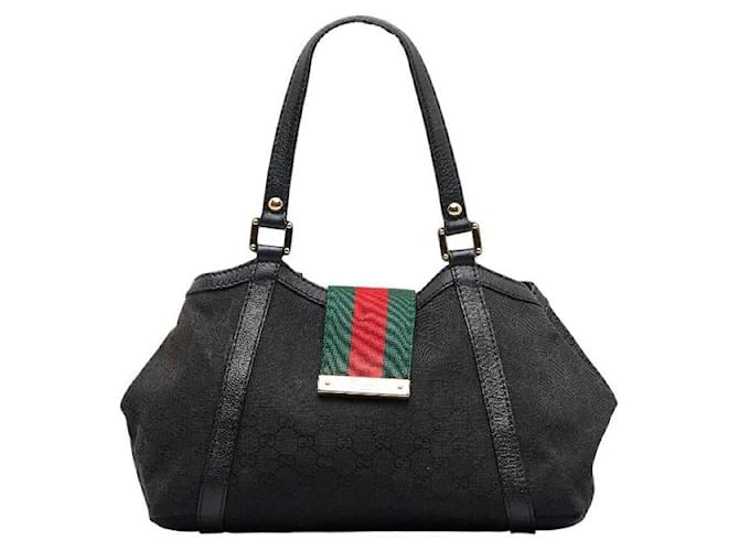 Gucci GG Canvas New Ladies Shoulder Bag 233610 Black Cloth  ref.1013995