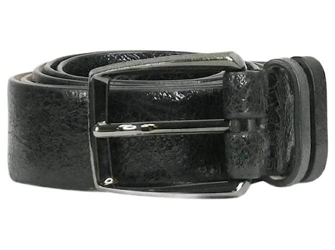 Brunello Cucinelli Black textured patent leather belt  ref.1014065