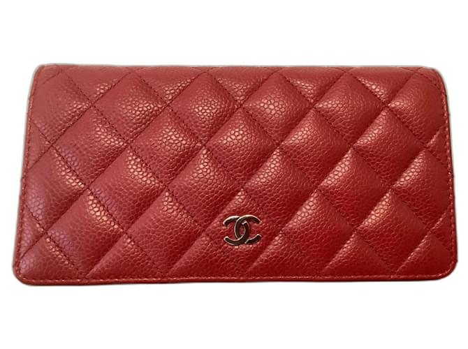 Chanel TIMELESS Cuir Rouge  ref.1014117