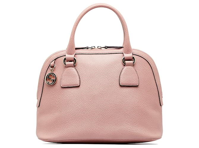 Gucci Pink Mini GG Charm Dome Satchel Leather Pony-style calfskin  ref.1014148
