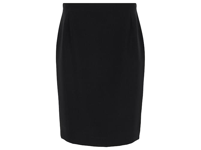 Autre Marque Max Mara Pencil Skirt in Black Silk Cotton  ref.1014356