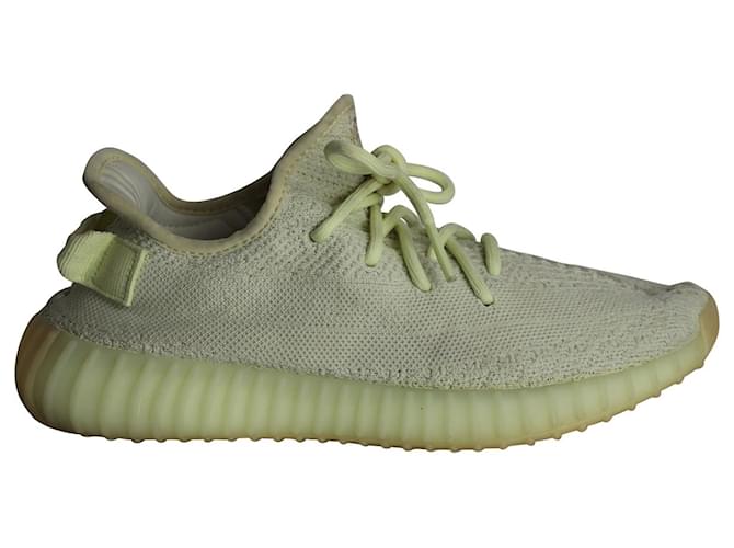 Autre Marque ADIDAS YEEZY BOOST 350 V2 Knit Sneakers in Ice Yellow Cotton  ref.1014357