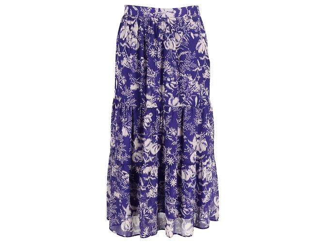 Gestufter Rock „Uria“ mit Blumenmuster von Ba&sh aus violettem Polyester Lila