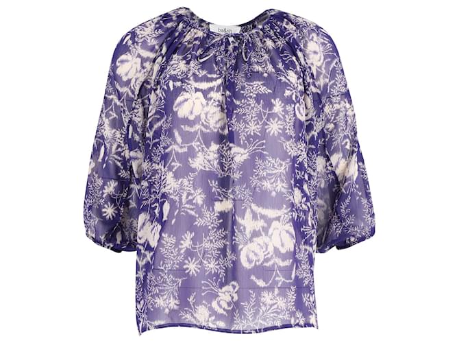 Ba&sh Ulysse Blouse in Purple Polyester  ref.1014408