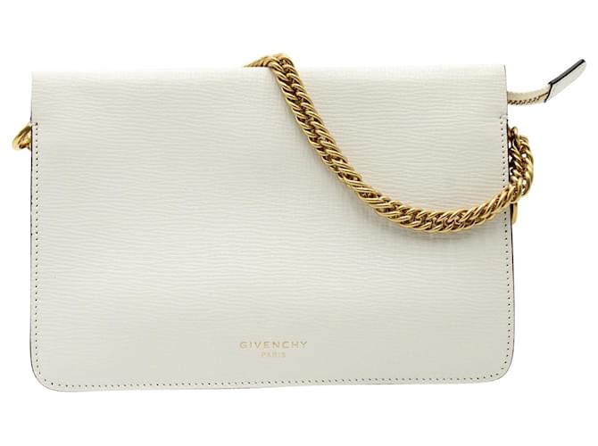 Givenchy-Kreuz3 Umhängetasche aus weißem Leder  ref.1014424