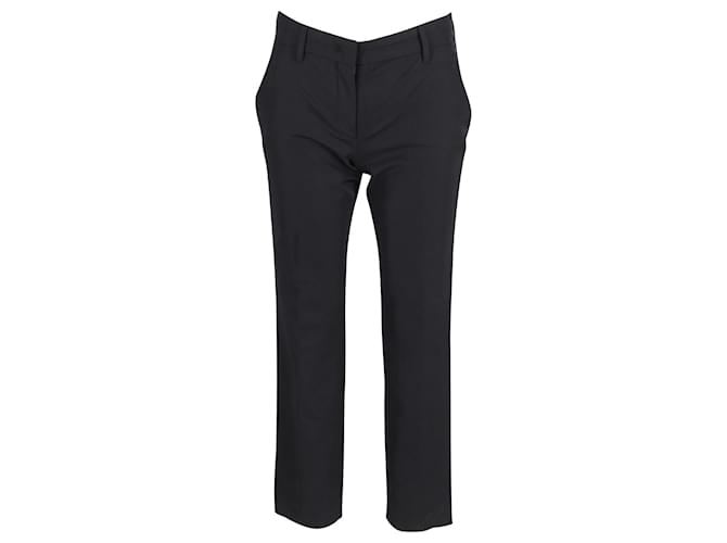 Pantalon droit Prada en nylon noir  ref.1014425
