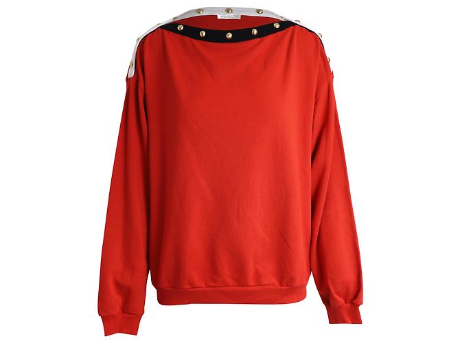 Sudadera con adornos Philosophy di Lorenzo Serafini de algodón rojo Roja