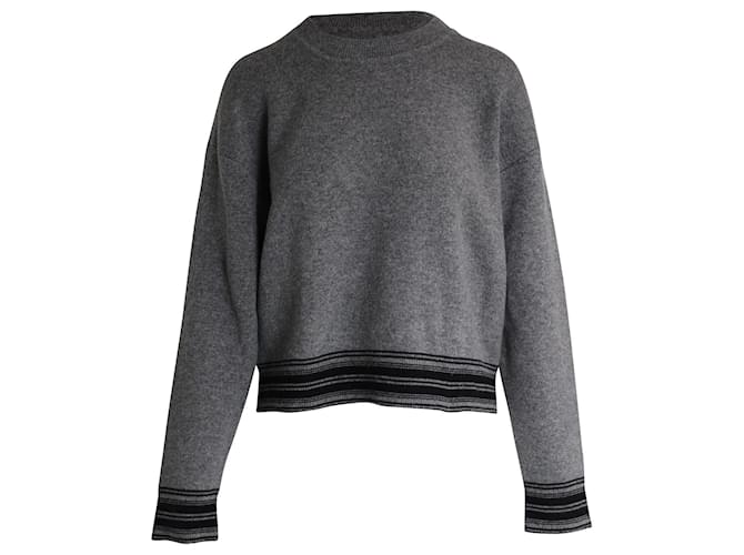 Christian Dior J'Adior 8 Boxy Sweater in Grey Cashmere Wool  ref.1014451