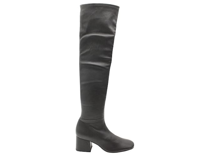 By Far Carlos Over-The-Knee Boots in Black Leather  ref.1014471