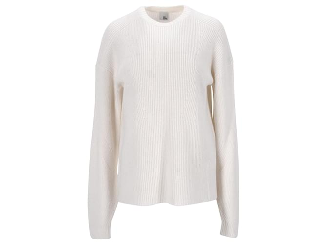 Iris & Ink Knitted Sweater in Cream Wool White  ref.1014536
