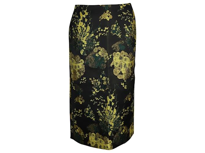 Dries Van Noten Floral Printed Midi Pencil Skirt in Multicolor Viscose Multiple colors Cellulose fibre  ref.1014581