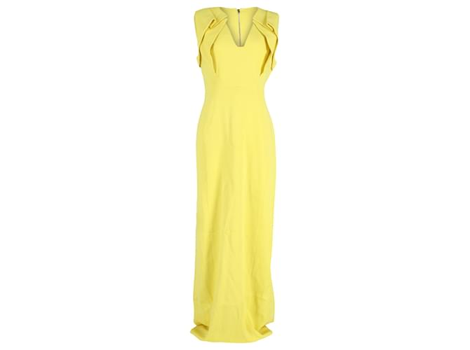 Autre Marque Antonio Berardi Sleeveless Maxi Dress in Yellow Viscose Cellulose fibre  ref.1014655