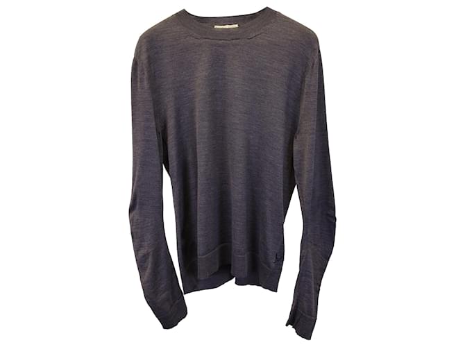 Bottega Veneta Crewneck Sweater in Grey Wool  ref.1014712