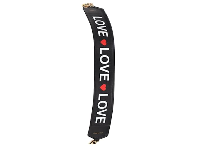 Sangle de sac à main Dolce & Gabbana 'Love' en cuir noir  ref.1014747