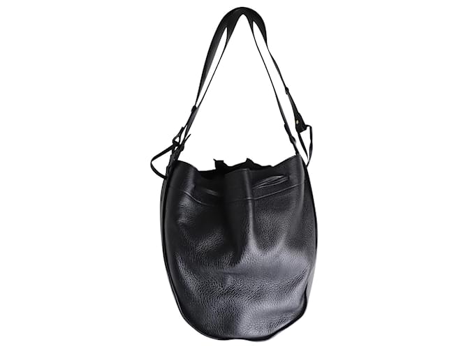 The Row Drawstring Pouch Bag in Black Leather  ref.1014822