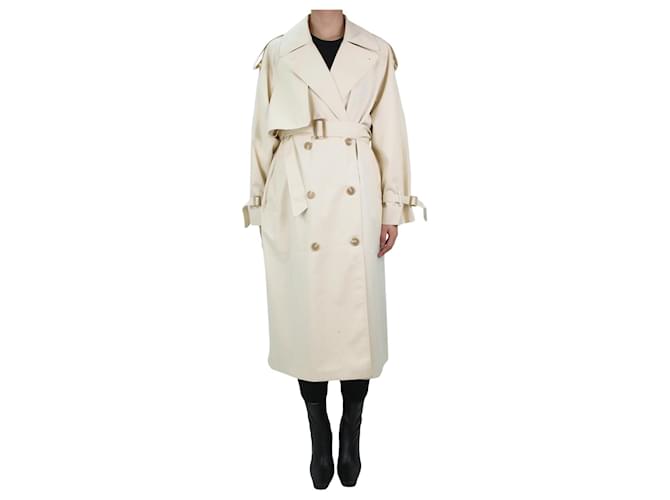 Crepe top trench coat