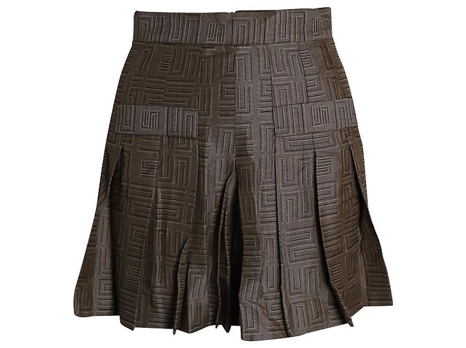 Sandro Gael Layered Pleated Jacquard Shorts in Multicolor Viscose