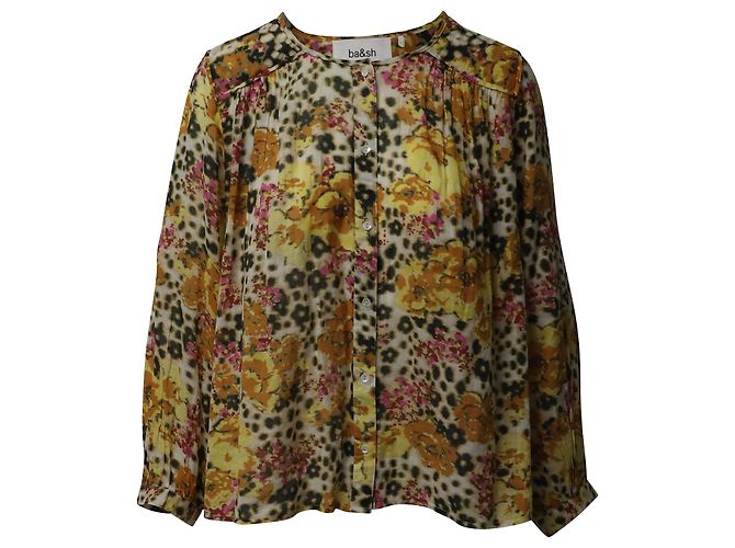 Blusa con estampado floral Doddy de algodón amarillo de Ba&sh