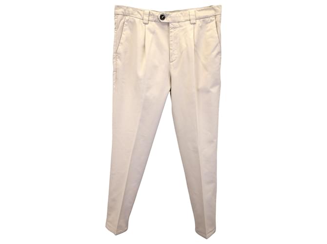 Brunello Cucinelli Leisure Fit Pants in Beige Cotton  ref.1014921