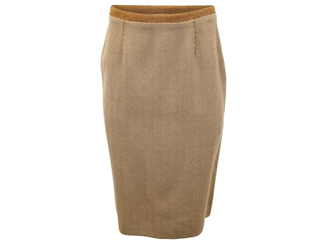 Philosophy di Alberta Ferretti Pencil Skirt in Brown Wool  ref.1014925