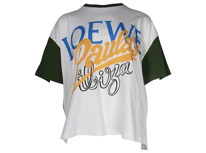 Loewe Paula's Ibiza Übergroßes T-Shirt aus weißer Baumwolle  ref.1014967