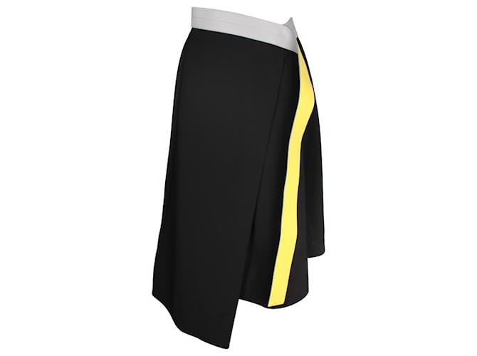 Loewe Wrap Midi Skirt in Black Wool  ref.1014973
