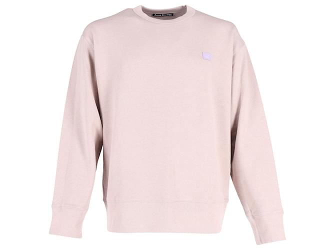 Acne Studios Face Patch Sweatshirt in Pink Cotton ref.1014988