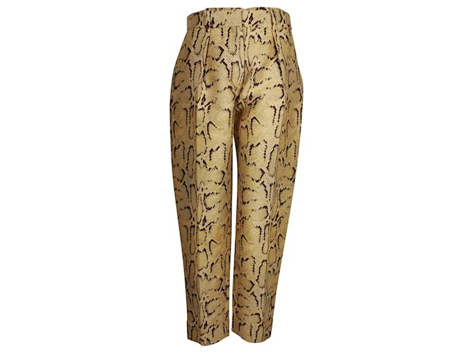 Stella Mc Cartney Stella McCartney Snake Print Trousers in Animal Print Polyester  ref.1014994