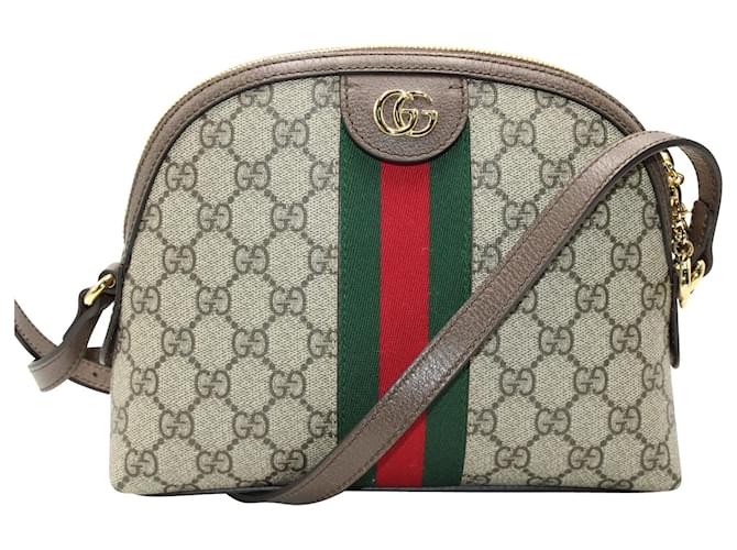 Gucci Ophidia GG Shoulder Bag in Brown Canvas Cloth  ref.1015043