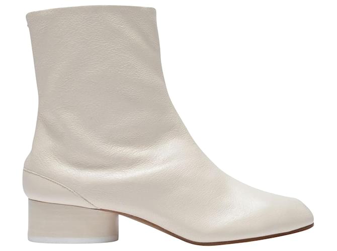 Maison Martin Margiela Tabi H30 Ankle Boots - Maison Margiela - Leather - White  ref.1015046